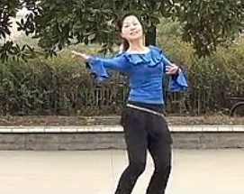 广场舞蹈水墨丹青