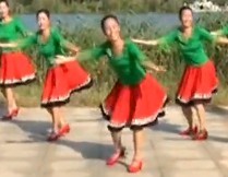 青藏女孩正面示范 江西鄱阳春英广场舞