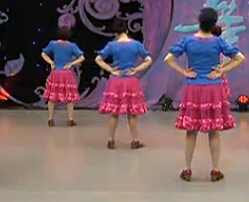 杨艺广场舞中国娃娃 背面动作演示视频