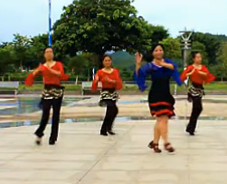 信丰依然广场舞 印度恰恰正面动作演示视频