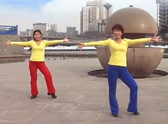 广场舞大时代 hehe+大众健身队正面演示 2015年最新广场舞蹈歌曲