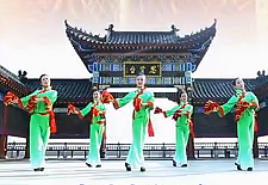九江向霞广场舞过大年正面背面演示 2015年新年热门中老年广场舞