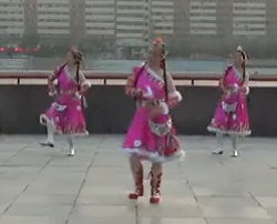 格桑拉 兰州莲花广场舞 正面动作演示视频