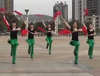 吉美广场舞今日苗山歌最多正面背面含教学 鼓棒舞蹈 欢快喜庆的广场舞