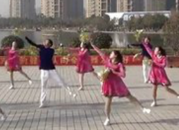 神韵广场舞红火火的中国甜美美的家正面背面含分解 2016年最新热门中老年广场舞