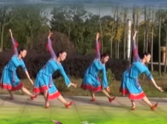 春英广场舞纳木错湖正面背面演示教学 经典藏族舞