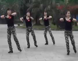 吉美广场舞乡间的长笛正面背面演示教学 搏击健身操