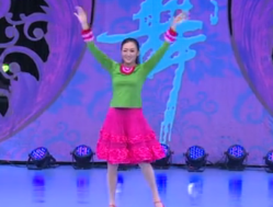 贺月秋广场舞玫瑰花正面舞蹈视频 优美大方的中老年广场舞
