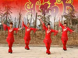 郑州市玫瑰城广场舞红红火火闹新年 编舞世外桃源 欢快喜庆的广场舞