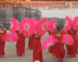 广场舞祝福祖国 最新中老年扇子舞广场舞表演 瑞昌裕丰八组女子广场舞