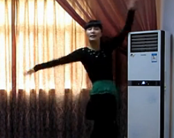 菁百合广场舞我的蒙古我的家 正背面视频歌词字幕