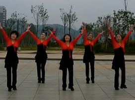 沅江之韵广场舞心中的歌儿献给金珠玛正面背面演示 心中的歌儿献给金珠玛沅陵紫玫瑰广场舞