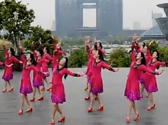 杭州城市阳台舞友聚会 张春丽广场舞情在远方