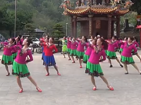 格格春英广场舞阿里山的姑娘  舞友联谊会台湾活动视频