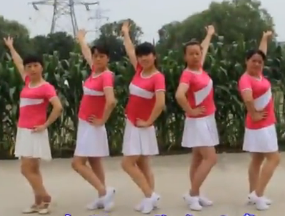 太湖一莲广场舞爱的火焰 团队版 正面演示 热情动感的中老年广场舞舞蹈音乐