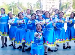 卢姨广场舞我的西藏集体演示 队形版 石基彩虹舞队演示