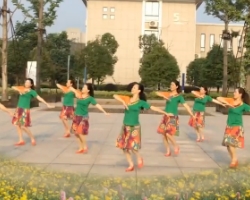 安徽铜陵缘舞广场舞唱给卓玛姑娘 最新简单易学广场舞