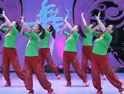 杨艺春英鲍国玲广场舞最美大陕北 第二版 热情动感的中老年广场舞