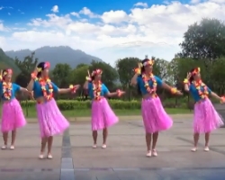达州幽香广场舞夏威夷风情 时尚简单易学广场舞 减肥健身广场舞