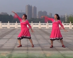 北京望京凤凰姐妹广场舞草原的月亮 简单优美广场舞 最新广场舞大全