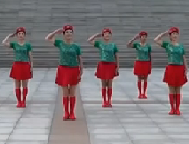 立华广场舞青春女兵正背面演示及分解 《青春女兵》歌词