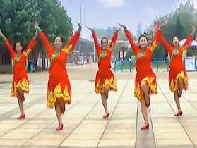 安代广场舞舞蹈视频 馨梅姐妹与梅粉组合演示
