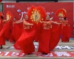 我们的中国梦 绿地杯广场舞大赛获一等奖作品 广场舞扇子舞