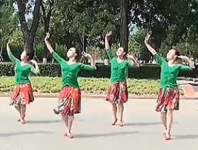 星月广场舞达坂城的姑娘正面背面含教学 新疆舞
