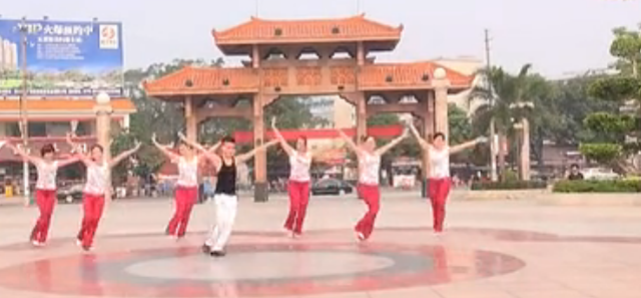 廖弟广场舞 原香草广场舞视频 团队正面演示舞蹈附舞曲