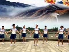 广场舞中国中国团队正面演示舞蹈视频 兰心广场舞 附