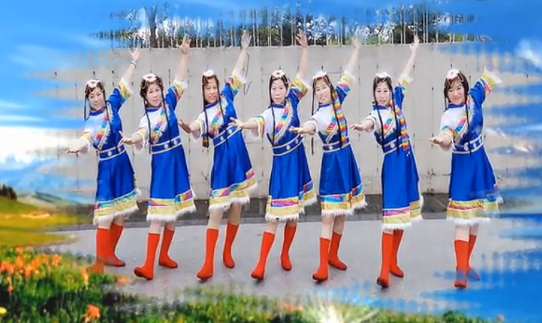 昌黎波波圣洁的藏女广场舞 分解慢动作视频 附