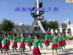 广场舞马背上的太阳舞蹈视频 快乐广场舞 团队正面演示15人版编舞春英