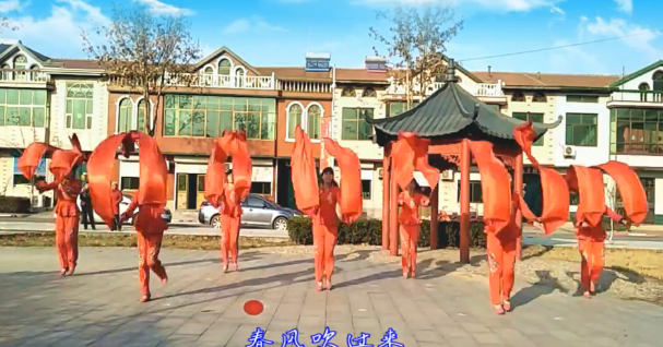 舞动中国广场舞 唯美广场舞 正面演示红绸舞
