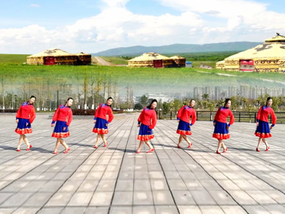 江西玲珑飞雨广场舞 草原妹妹舞蹈视频 20强舞队全民健身舞团队版