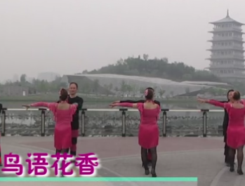 西安后卫寨吉特巴广场舞《鸟语花香》舞蹈演示视频 附
