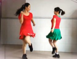 益馨广场舞火火的时代含教学 双人对跳舞