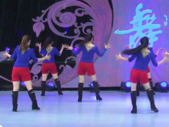 想你啦广场舞背面舞蹈视频 王梅芳之舞明星队表演