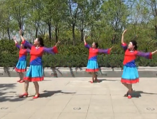 北京望京凤凰姐妹广场舞我在高原等你 编舞春英 藏族舞蹈