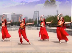 巩义春之花广场舞回乡姑娘含教学 新疆舞 舞曲云飞《回乡姑娘》