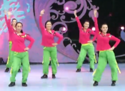 格格广场舞玩点新鲜的正面背面演示教学 北京加州飞龙广场舞队演示