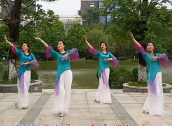 广州春风广场舞摇一条小船游湖州团队演示 优美大方的中老年广场舞