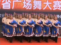 鸿雁艺术团广场舞扎西德勒队形版 安徽省广场舞大赛舞蹈