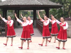 广州舞悦飞花广场舞雪山之南团队正面视频 扎西顿珠《雪山之南》歌词歌曲