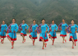 重庆奉节芯兰广场舞幸福西藏团队演示 舞曲泽旺多吉《幸福西藏》