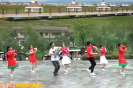 凤凰六哥广场舞《彩色的腰带》合屏演示 视频舞曲