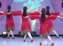 白马艳艳广场舞背面舞蹈视频 热情大方的中老年广场舞
