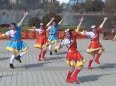 滨海神韵广场舞科尔沁情歌含教学 藏族舞
