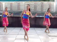 兰州莲花广场舞在他乡正面背面舞蹈视频