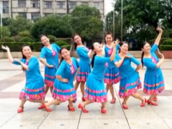 応子广场舞黄玫瑰（新版）正反面含教学 江西灵动飞舞队团队正面