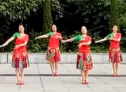 阿克香巴广场舞舞蹈视频 藏族民歌 江西宜春万载飞扬飘舞广场舞队